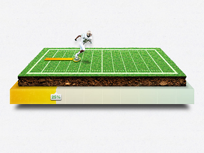 Field Donation Progress Concept campaign donation field football loading play progress