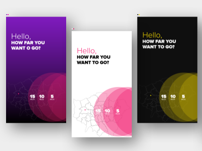 Distance selection app design poroduct design user experience ux
