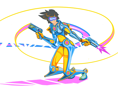 Tracer fan art overwatch procreate