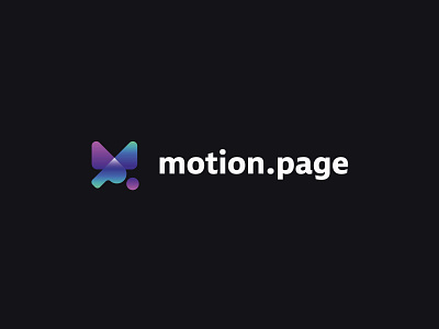 motion.page animation brand concept design logo logomark logos mark plugin symbol