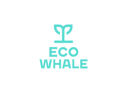 Eco Whale eco font idea leafe leaves logo logos smart symbol whale