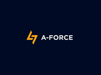 A-FORCE a art brand design designer energy force idea light lightning logo logos symbol