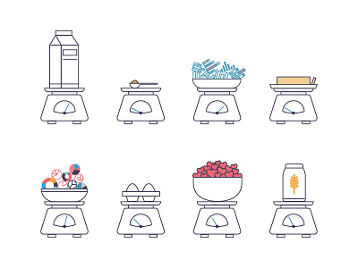 Measuring Ingredients analytics bake biggercake food graph illustration scale