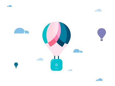 Livia air balloon branding clouds device graphic hot identity language livia period technology