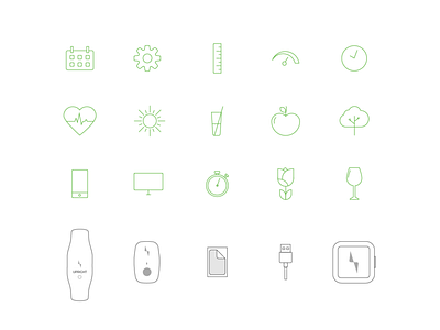 Upright Icon Set branding fitness health icons iconset illustration line line drawing