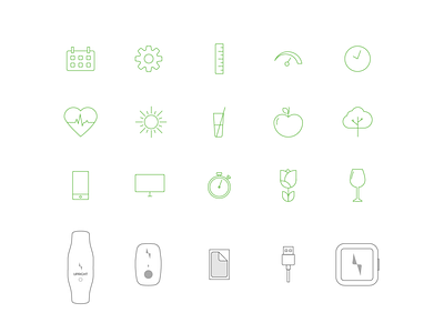 Upright Icon Set