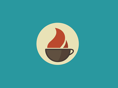 Coffee Cup Logo coffee cup flame geometric icon illustrator logo minimal mug roaster vector