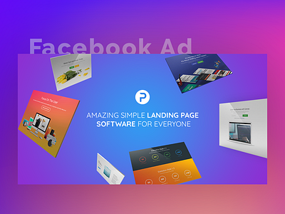 Facebook Ad - Pagebold ads advertising banner block content campaign colorful banner facebook ad gradient marketing mockup promotion social media