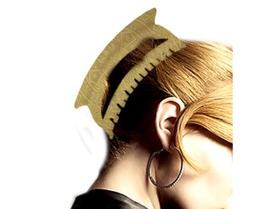 Hair clip aztec design produit gold hair industrial design style summer woman