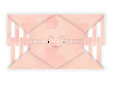 Pink hexagone - hair clip