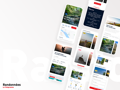 PWA Randonnées app app design design iphone pwa ui ui design ux web app web app design web design