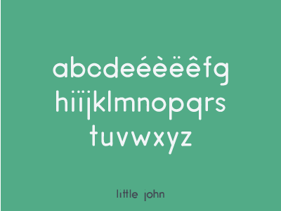 Little John font design font graphic round typo