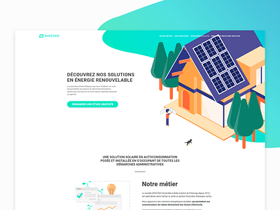 Avoltavi blockchain branding decentralized design graphicdesign graphicdesigner house illustration isometric landing page solar energy solar panel web webdesign webpage website