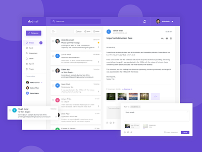 Email dashboard design by Morsalin Sarker on Dribbble