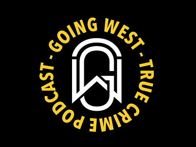 Going West clean lettermark logo logos podcast shirt simple tee