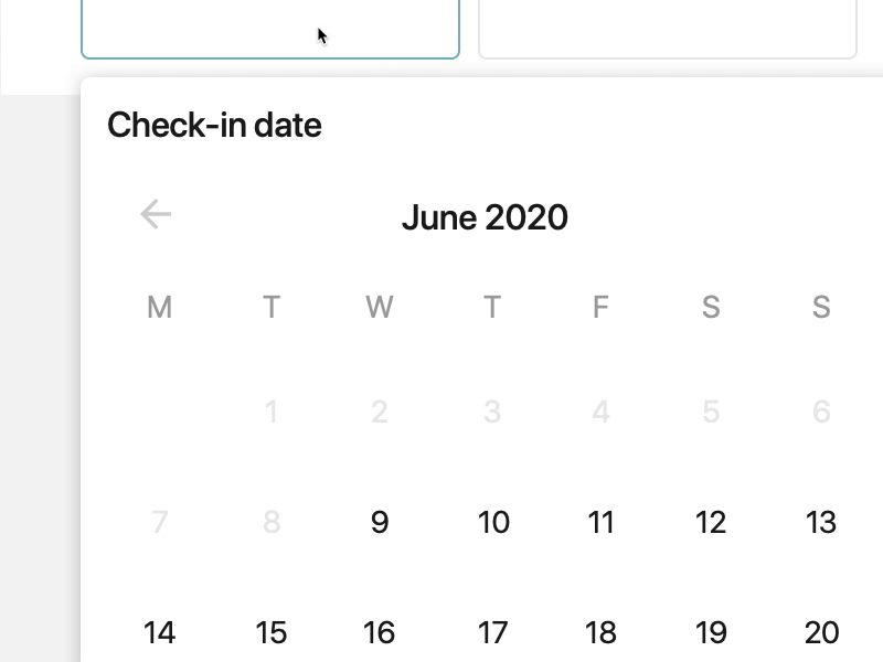 Calendar animation calendar calendar design check in check out gif hotel booking interaction ui