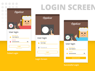 MessApp Login Screens login login screen mobile app ui utility