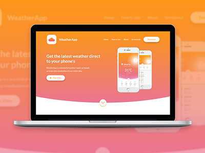 Landing Page for WeatherApp