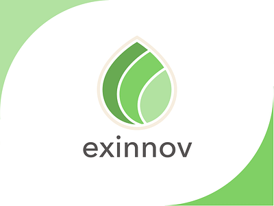 Exinnov bio biotech branding design icon illustration illustrator logo natural plant vector water