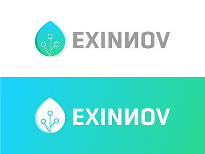 Exinnov bio biotech branding design icon illustration illustrator logo natural plant vector