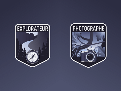 Explorer badges app branding compass design explorers icon illustration illustrator logo photograhy travel vector