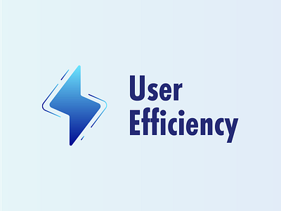 User efficiency - Logo 3 branding client design efficiency illustration illustrator lightning logo ui user ux vector