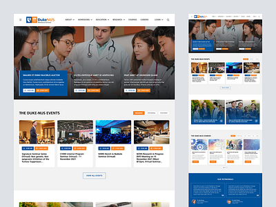 DukeNUS Medical School Landing Page Design