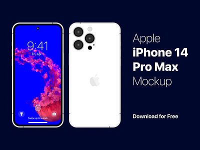 Apple iPhone 14 Pro Max Concept Mockup 14 pro max apple download free iphone mockup