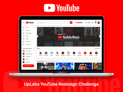 YouTube Homepage Redesign Challenge homepage redesign website youtube