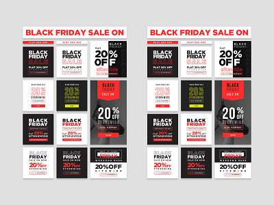 Black Friday Sale On Banners Set banner black friday graphics promotion sale on typography