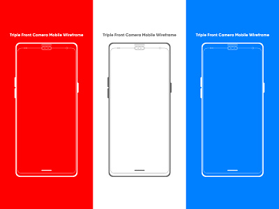 Triple Front Camera Mobile Wireframe camera concept mobile triple