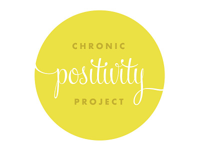 Final Positivity Project Logo blog feel script futura green logo