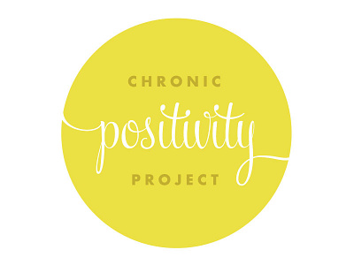 Final Positivity Project Logo blog feel script futura green logo