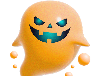 Pumpkin Ghost - Halloween Design 3d 3d art adobe illustrator art artist artwork branding character character design color creative design digital art drawing gradient graphic design icon illustration sketch vector