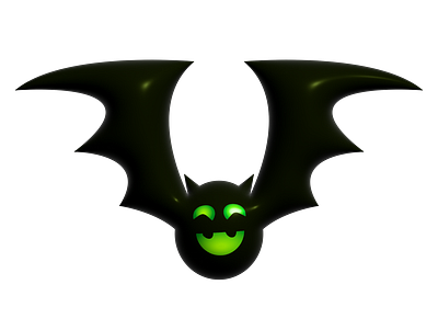 Green Bat - Halloween Design 3d 3d art adobe illustrator art artist artwork branding character character design color creative design digital art drawing gradient graphic design green icon illustration vector