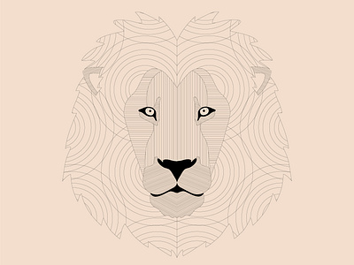 Art Lines Lion