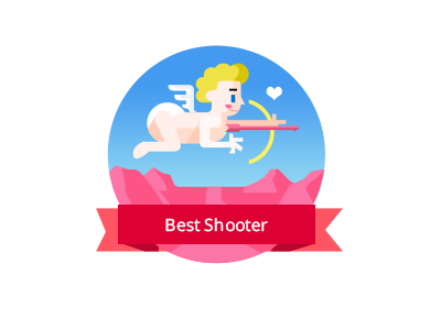medal from Personal Center03 archery arrow bow clean cupid cute goddess of love illustration love pink