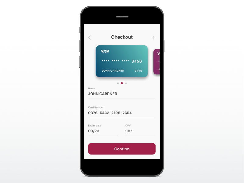 Daily_UI 2 of 100 (Credit Card Checkout) 100daychallenge credit card credit card checkout dailyui dailyui 002 figmadesign interaction mobile principle ui uichallenge ux