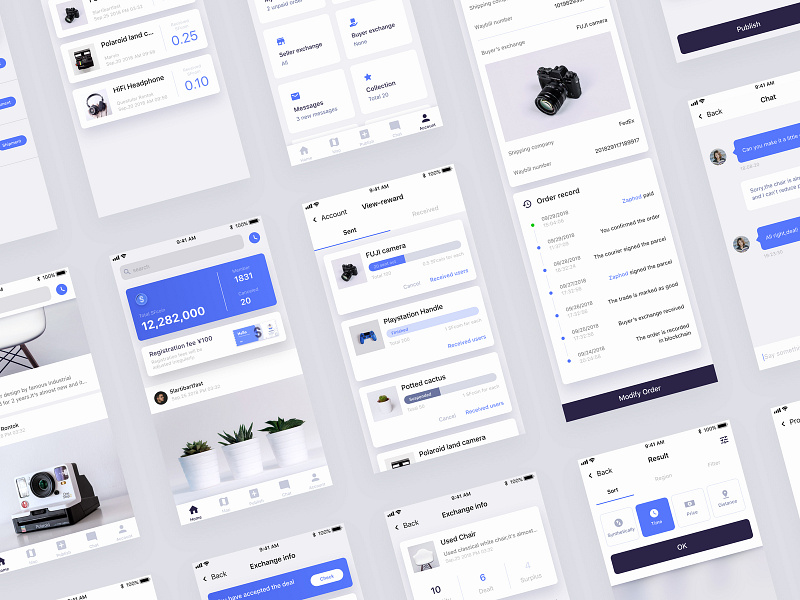 Blockchain app design by Gaoding Chen on Dribbble