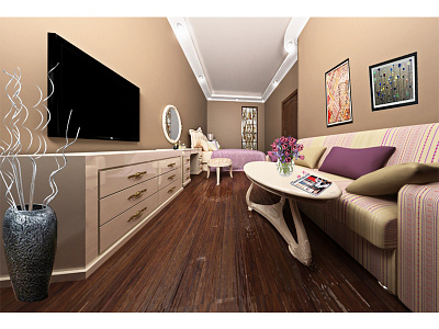 Interior Design 3dmax bedroom design render