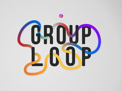 Group Loop branding design gradient group group loop illustration line logo loop modern noise typography vector weird