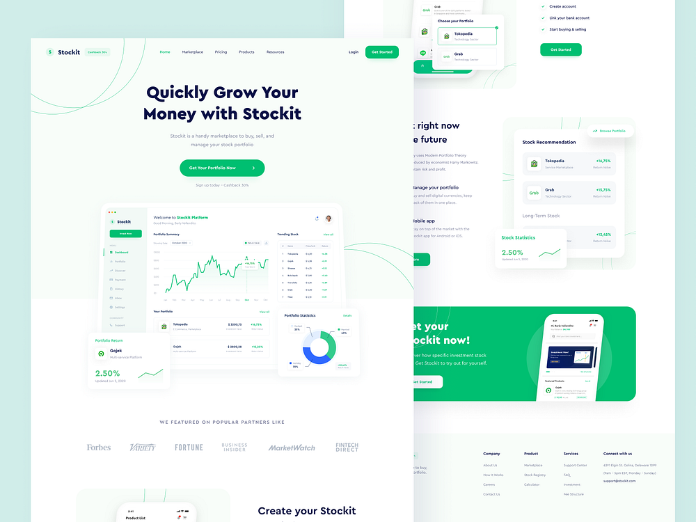 Stockit - Landing Page by Barly Vallendito for Dipa Inhouse on Dribbble