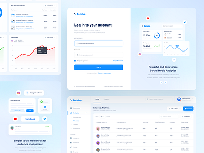 Socialup - Web App analytics app clean dashboad design designer influencer login marketing register signup social media ui uidesign ux uxdesign web web app web design website