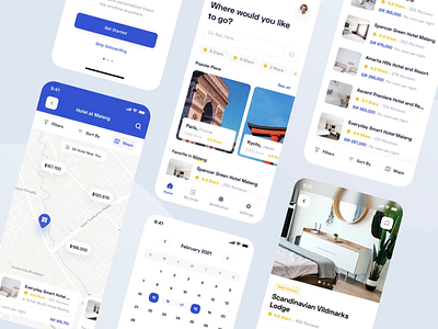 Travelio - UI Kit android app booking branding clean design holiday hotel ios mobile travel travelling trip ui ui8 uidesign uikit ux uxdesign vacation