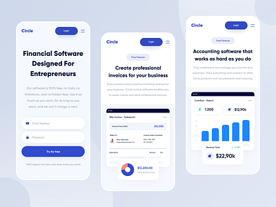 Circle - Responsive accounting android app clean design designer finance financial fintech ios mobile mobile app responsive ui uidesign ux uxdesign web web design website