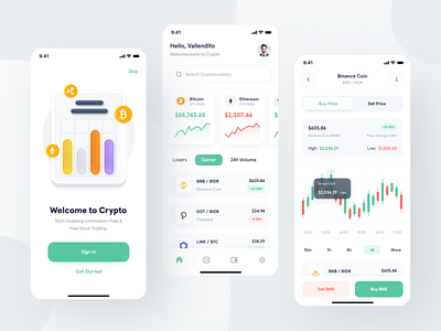 Crypto - Mobile App by Barly Vallendito for Dipa Inhouse on Dribbble