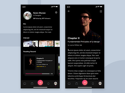 Reading App Exploration app article article design book clean dark design design app minimal mobile mobile app read reading simple design ui uidesign uiux uiuxdesign ux uxdesign