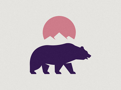 Bear Project bear branding design inspiration logo minimalism negative space negativespace silhouette sun vector