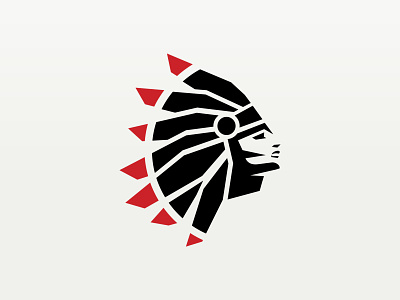 Indian chief design inspiration logo silhouette vector