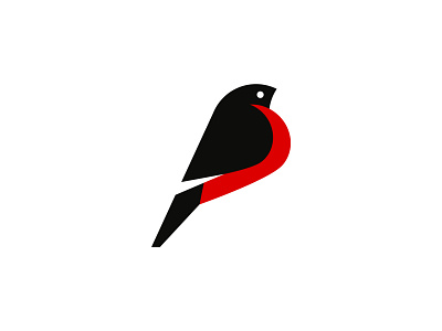 Bullfinch bird branding bullfinch design inspiration logo minimalism red
